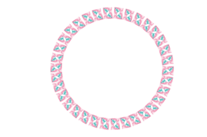 cirkel monogram ram gräns med transparent bakgrund png