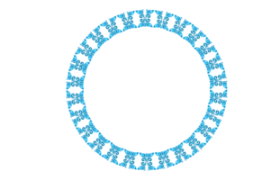 cerchio monogramma telaio confine con trasparente sfondo png