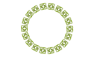 cercle monogramme Cadre frontière avec transparent Contexte png