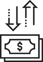 dinero intercambiar pago icono símbolo vector imagen. ilustración de el dólar moneda moneda gráfico diseño imagen