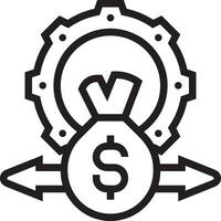 Money exchange payment icon symbol vector image. Illustration of the dollar currency coin graphic design image