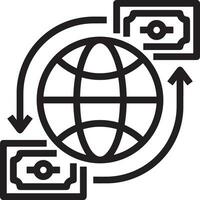 Money exchange payment icon symbol vector image. Illustration of the dollar currency coin graphic design image