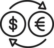 Money exchange payment icon symbol vector image. Illustration of the dollar currency coin graphic design image