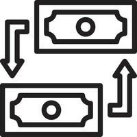 Money exchange payment icon symbol vector image. Illustration of the dollar currency coin graphic design image