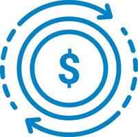 Money exchange payment icon symbol vector image. Illustration of the dollar currency coin graphic design image