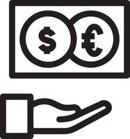 Money exchange payment icon symbol vector image. Illustration of the dollar currency coin graphic design image