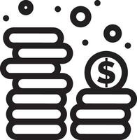 Money exchange payment icon symbol vector image. Illustration of the dollar currency coin graphic design image