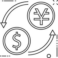 Money exchange payment icon symbol vector image. Illustration of the dollar currency coin graphic design image