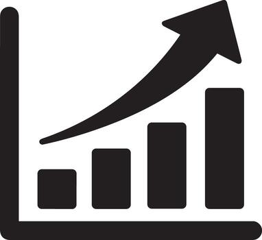 Growth business icon symbol vector image. Illustration of the progress outline infographic strategy  development design image