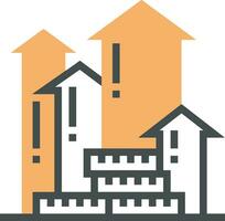 Growth business icon symbol vector image. Illustration of the progress outline infographic strategy  development design image