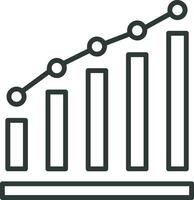 Growth business icon symbol vector image. Illustration of the progress outline infographic strategy  development design image