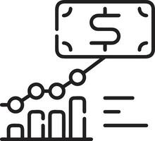 crecimiento negocio icono símbolo vector imagen. ilustración de el Progreso contorno infografía estrategia desarrollo diseño imagen