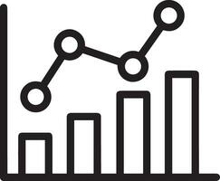 Growth business icon symbol vector image. Illustration of the progress outline infographic strategy  development design image