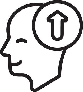 Growth business icon symbol vector image. Illustration of the progress outline infographic strategy  development design image