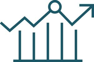 Growth business icon symbol vector image. Illustration of the progress outline infographic strategy  development design image