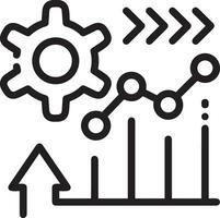 Growth business icon symbol vector image. Illustration of the progress outline infographic strategy  development design image