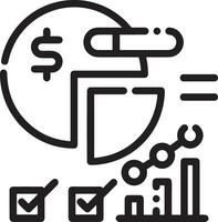 Growth business icon symbol vector image. Illustration of the progress outline infographic strategy  development design image