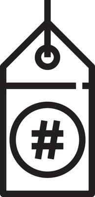 Price tag icon symbol vector image. Illustration of the coupon product pricing sale image design