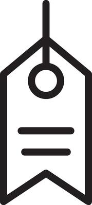 Price tag icon symbol vector image. Illustration of the coupon product pricing sale image design