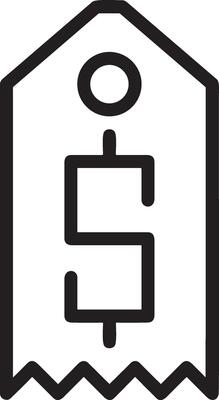 Price tag icon symbol vector image. Illustration of the coupon product pricing sale image design