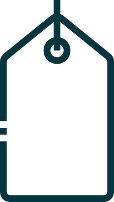Price tag icon symbol vector image. Illustration of the coupon product pricing sale image design