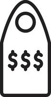 Price tag icon symbol vector image. Illustration of the coupon product pricing sale image design