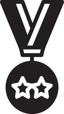 Winner success icon symbol image vector. Illustration of reward champion win championship bedge image design