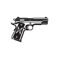 logo de pistola icono vector silueta aislado pistola concepto