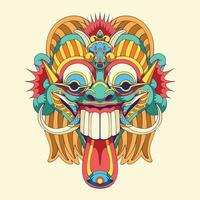 Calonarang Dance Mask design art vector