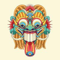 Calonarang Dance Mask design art vector