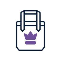 tote bag dual tone icon. vector icon for your website, mobile, presentation, and logo design.