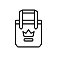 tote bag line icon. vector icon for your website, mobile, presentation, and logo design.