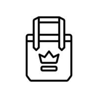 tote bag line icon. vector icon for your website, mobile, presentation, and logo design.