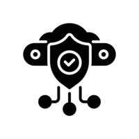 protection glyph icon. vector icon for your website, mobile, presentation, and logo design.