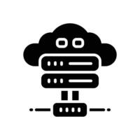 cloud server glyph icon. vector icon for your website, mobile, presentation, and logo design.