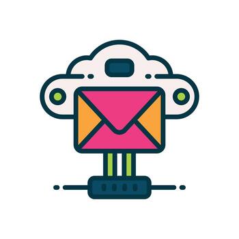 correo electrónico lleno color icono. vector icono para tu sitio web, móvil, presentación, y logo diseño.