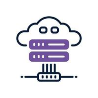 cloud server dual tone icon. vector icon for your website, mobile, presentation, and logo design.