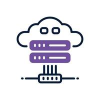 cloud server dual tone icon. vector icon for your website, mobile, presentation, and logo design.