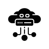 cloud system glyph icon. vector icon for your website, mobile, presentation, and logo design.