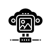 cloud picture glyph icon. vector icon for your website, mobile, presentation, and logo design.