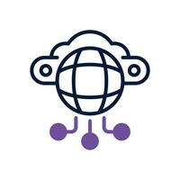 internet dual tone icon. vector icon for your website, mobile, presentation, and logo design.