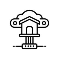 cloud home line icon. vector icon for your website, mobile, presentation, and logo design.