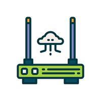 router filled color icon. vector icon for your website, mobile, presentation, and logo design.