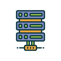 server filled color icon. vector icon for your website, mobile, presentation, and logo design.