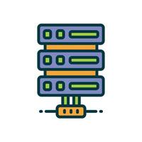 server filled color icon. vector icon for your website, mobile, presentation, and logo design.