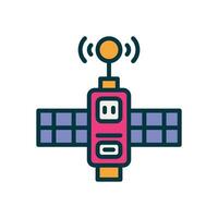 satellite filled color icon. vector icon for your website, mobile, presentation, and logo design.