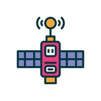 satellite filled color icon. vector icon for your website, mobile, presentation, and logo design.