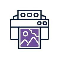 printer dual tone icon. vector icon for your website, mobile, presentation, and logo design.