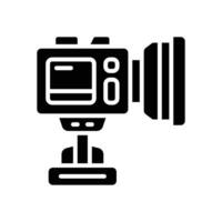 video camera glyph icon. vector icon for your website, mobile, presentation, and logo design.