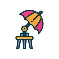 umbrella tripod filled color icon. vector icon for your website, mobile, presentation, and logo design.